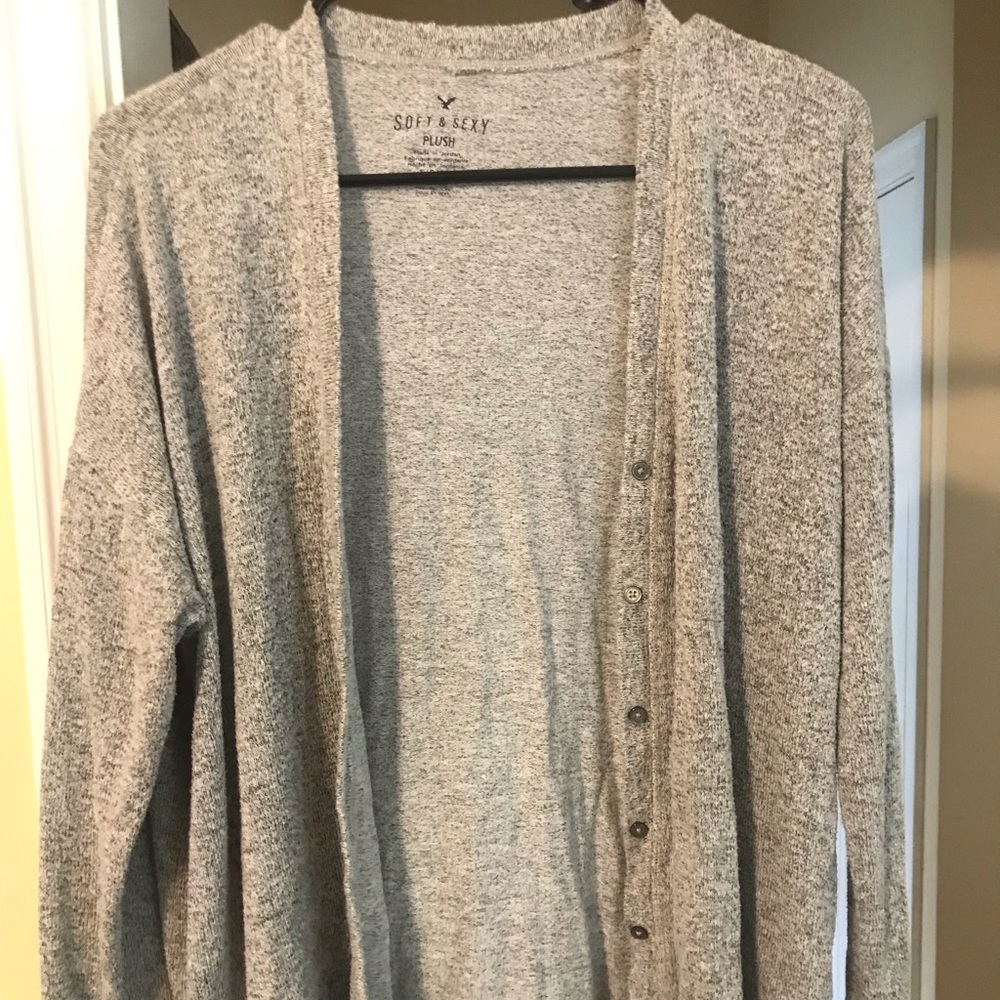 Gray cardigan
